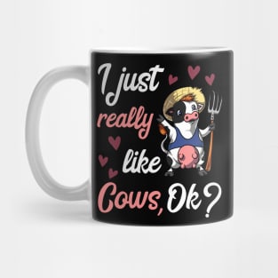 I Just Really Like Cows Funny Farm Animal Mug